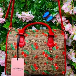 Juicy Couture, Cherry Chestnut Chino Satchel